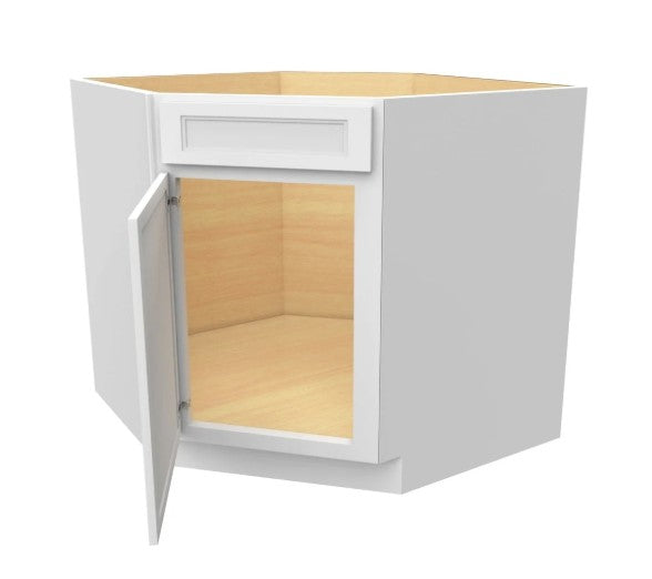 CSB42: White Shaker 42" Diagonal Corner Sink Base Cabinet