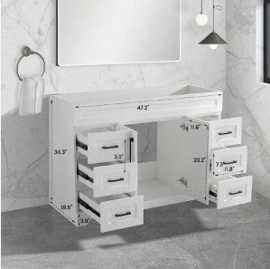 VSBC48: Vanity Side Drawer Base Cabinet Single Basin