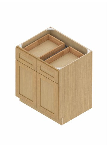 B33: Oak Shaker 33" Base Cabinets