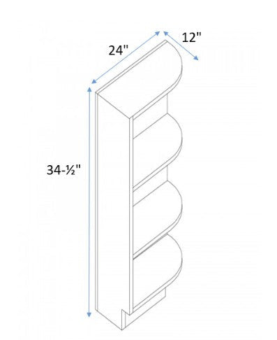 BES1230K: Base End Shelf Cabinet 12"W*24"D*34-1/2"H