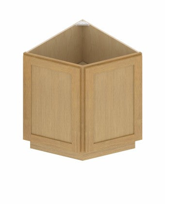 BRA24: Oak Shaker Angle Base End Cabinet