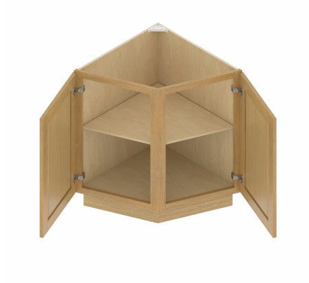 BRA24: Oak Shaker Angle Base End Cabinet