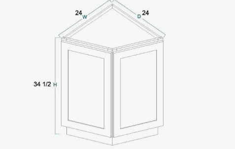 BRA24: Angle Base End Cabinet