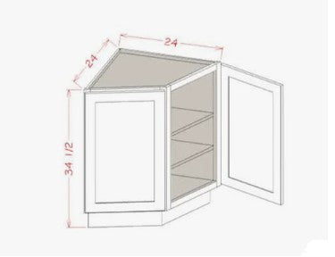 BRA24: Angle Base End Cabinet