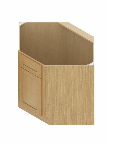 CSB36: Oak Shaker 36" Diagonal Corner Sink Base Cabinet