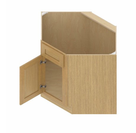 CSB36: Oak Shaker 36" Diagonal Corner Sink Base Cabinet