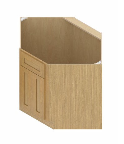 CSB42: Oak Shaker 42" Diagonal Corner Sink Base Cabinet