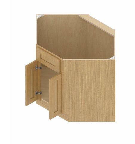 CSB42: Oak Shaker 42" Diagonal Corner Sink Base Cabinet