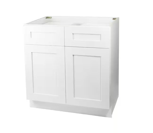 B33: White Shaker Standard Base Cabinet