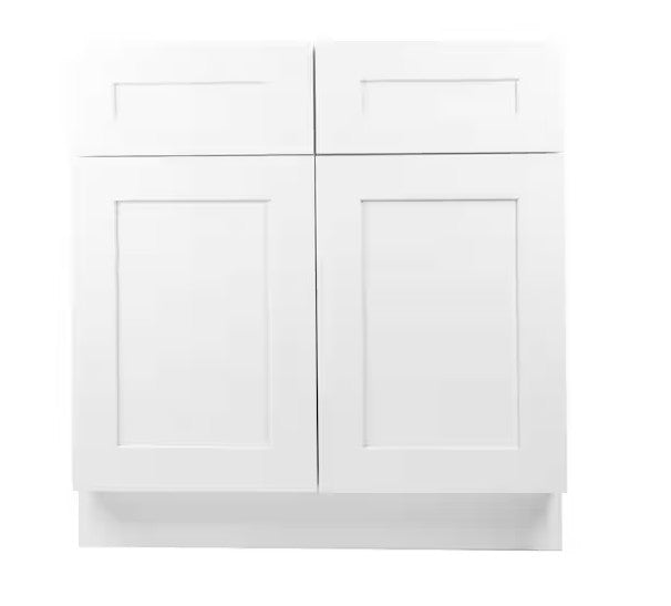 B36: White Shaker Standard Base Cabinet
