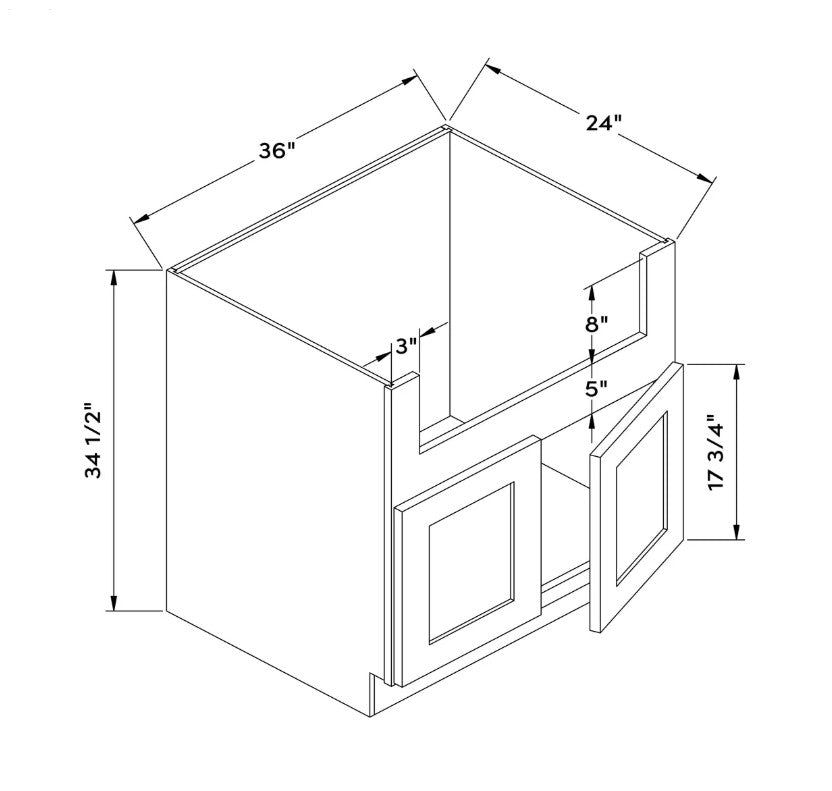 FSB36: Farm Sink Base