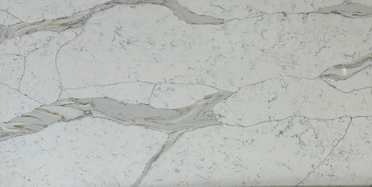 Close-up of a marble-like surface with gray and white patterns