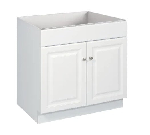 SB30: White Shaker Standard Sink Base Cabinet