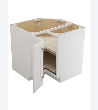 LSB3309: White Shaker 33" Laze Susan Base Cabinet