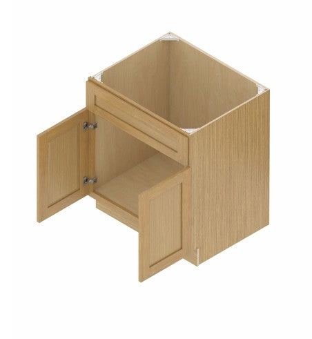 VSB24: Oak Shaker 24" Vanity Sink Base Cabinet