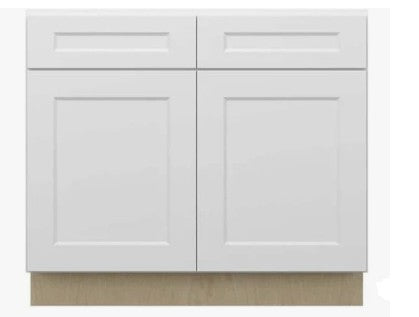VSB33: White Shaker 33" Vanity Sink Base Cabinet