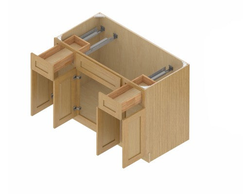 VSBC48: Oak Shaker Vanity Side Drawer Base Cabinet Single Basin