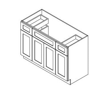 VSDB48: Vanity Side Drawer Base Cabinet Single Basin