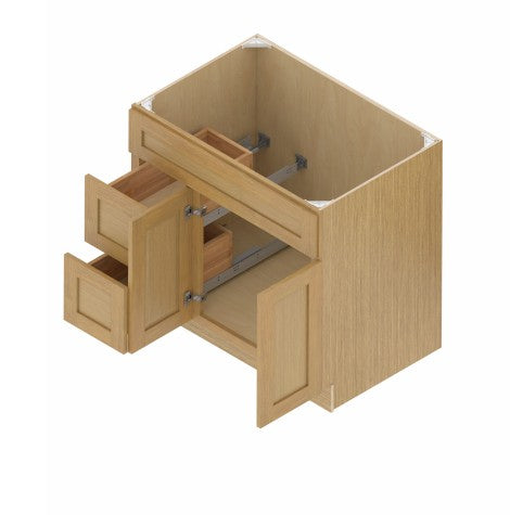 VSD42L: Oak Shaker Vanity Sink Drawer Left