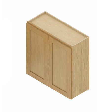 W2430:  Oak Shaker Wall 24"Upper Cabinet
