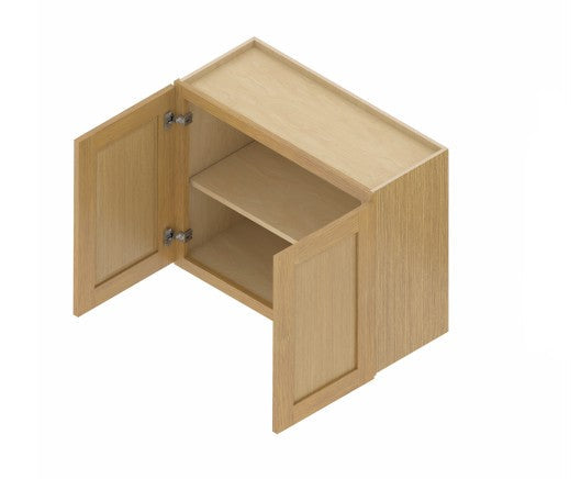 W3324: Oak Shaker Wall 33"Upper Cabinet
