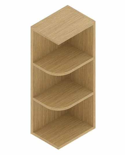 WES1236K: Oak Shaker Wall End With Open Shelf 12"