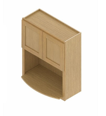 WMC303612: Oak Shaker Wall Microwave 30"Upper Cabinet