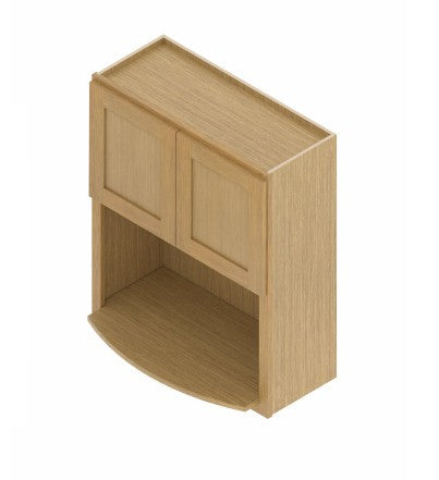 WMC303612: Oak Shaker Wall Microwave 30"Upper Cabinet