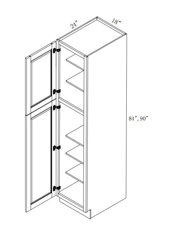 WP188424: Oak Shaker Pantry 18"
