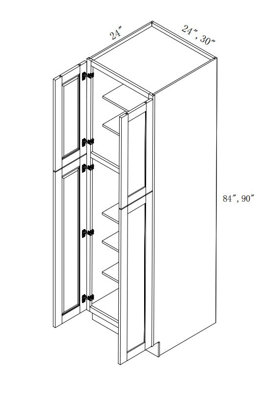 WP309624: Oak Shaker Pantry 30"