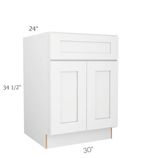 B24: White Shaker Standard Base Cabinet