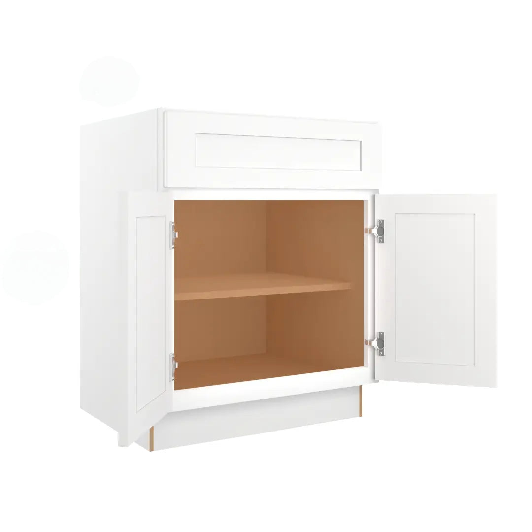 B27: White Shaker Standard Base Cabinet